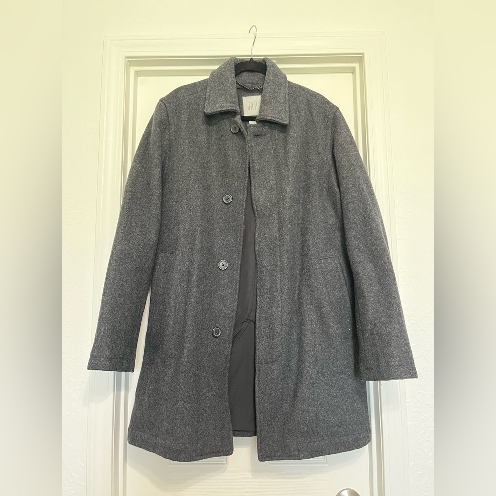 GAP Charcoal Wool Overcoat